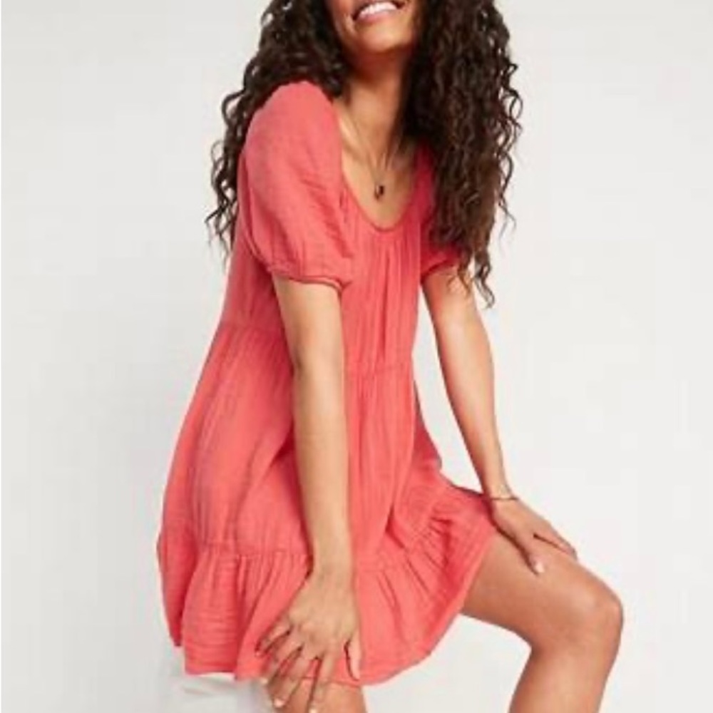 Old Navy Black Tiered Swing Dress